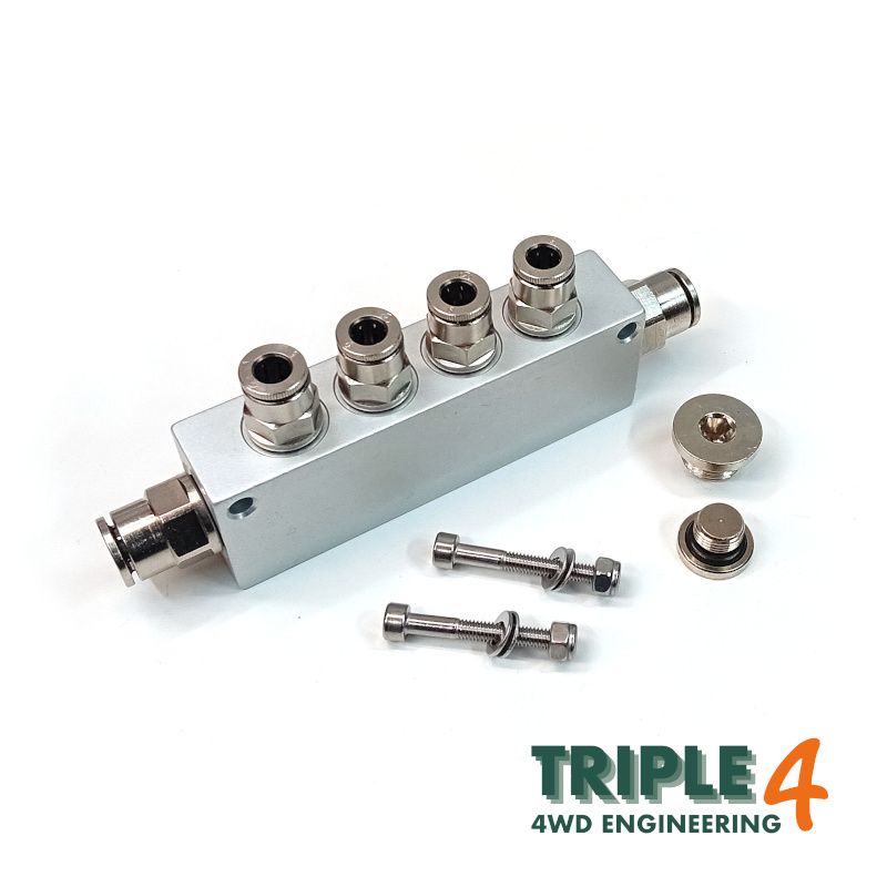 Triple 4 6-Way Alloy Wading Kit Manifold for 8mm & 6mm Hose