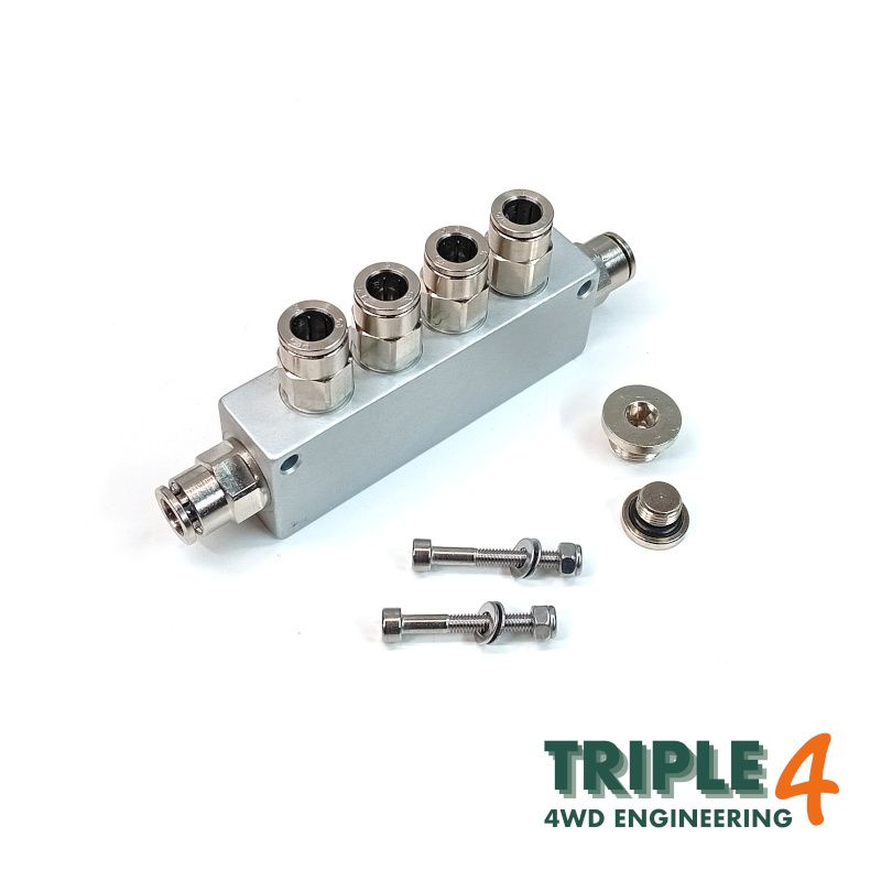 Triple 4 6-Way Alloy Wading Kit Manifold for 8mm Hose