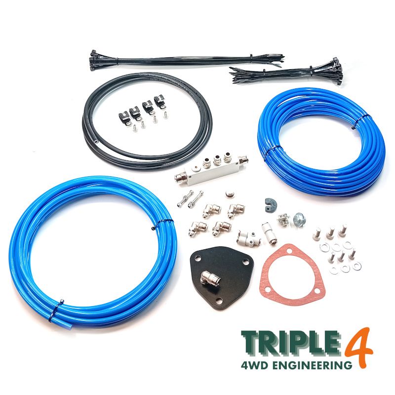 Land Rover Defender 200TDi / 300TDi Overland Wading Kit Alloy Manifold - Blue