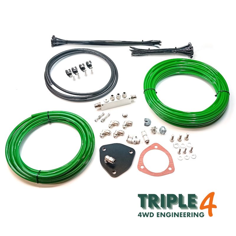 Land Rover Defender 200TDi / 300TDi Overland Wading Kit Alloy Manifold - Green