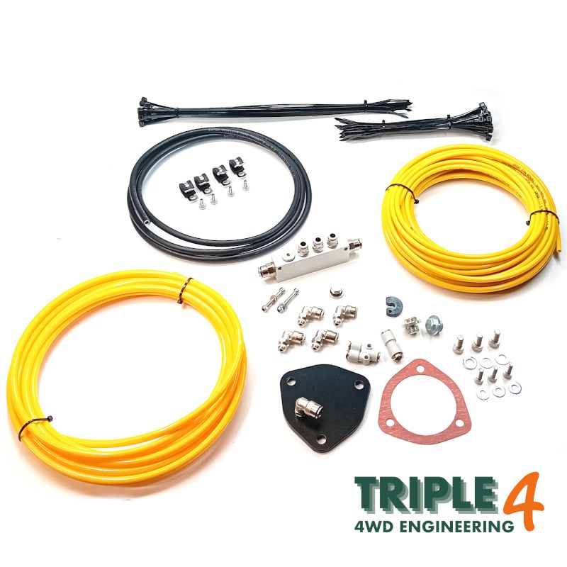 Land Rover Defender 200TDi / 300TDi Overland Wading Kit Alloy Manifold - Yellow