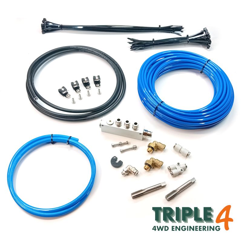 Land Rover Defender TDCi Puma Overland Wading Kit Alloy Manifold - Blue