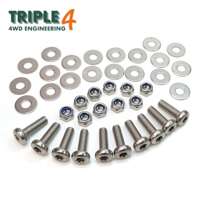 Land Rover Series 2 & 3 Marine Grade Stainless Steel Rear Cross Member Torx Button Head Bolt Kit